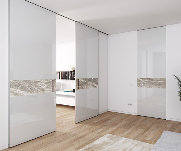 Двери межкомнатные раздвижные AluDoors PLANO L